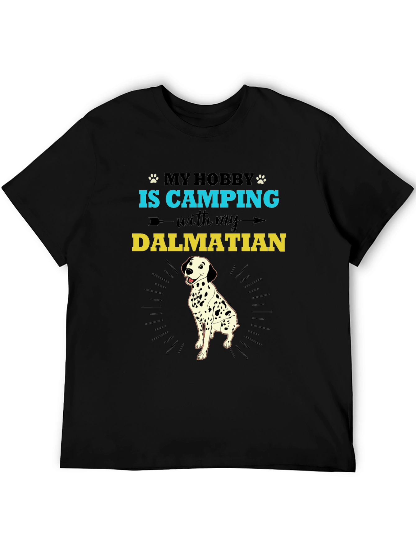 Camping Dalmatian Graphic Tee