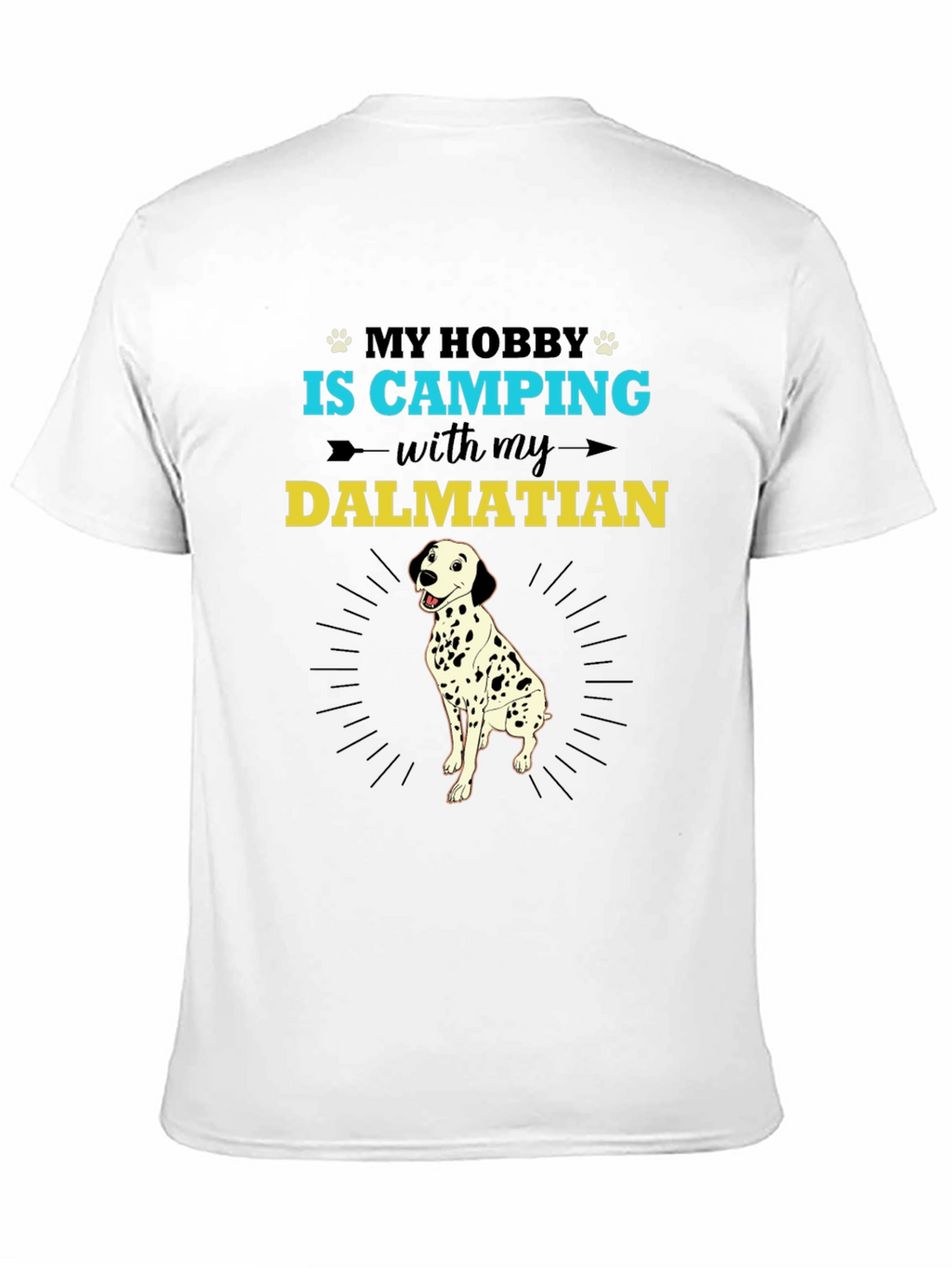 Camping Dalmatian Graphic Tee