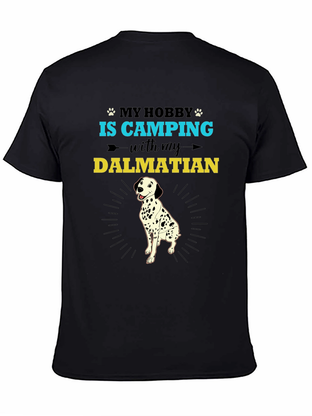 Camping Dalmatian Graphic Tee