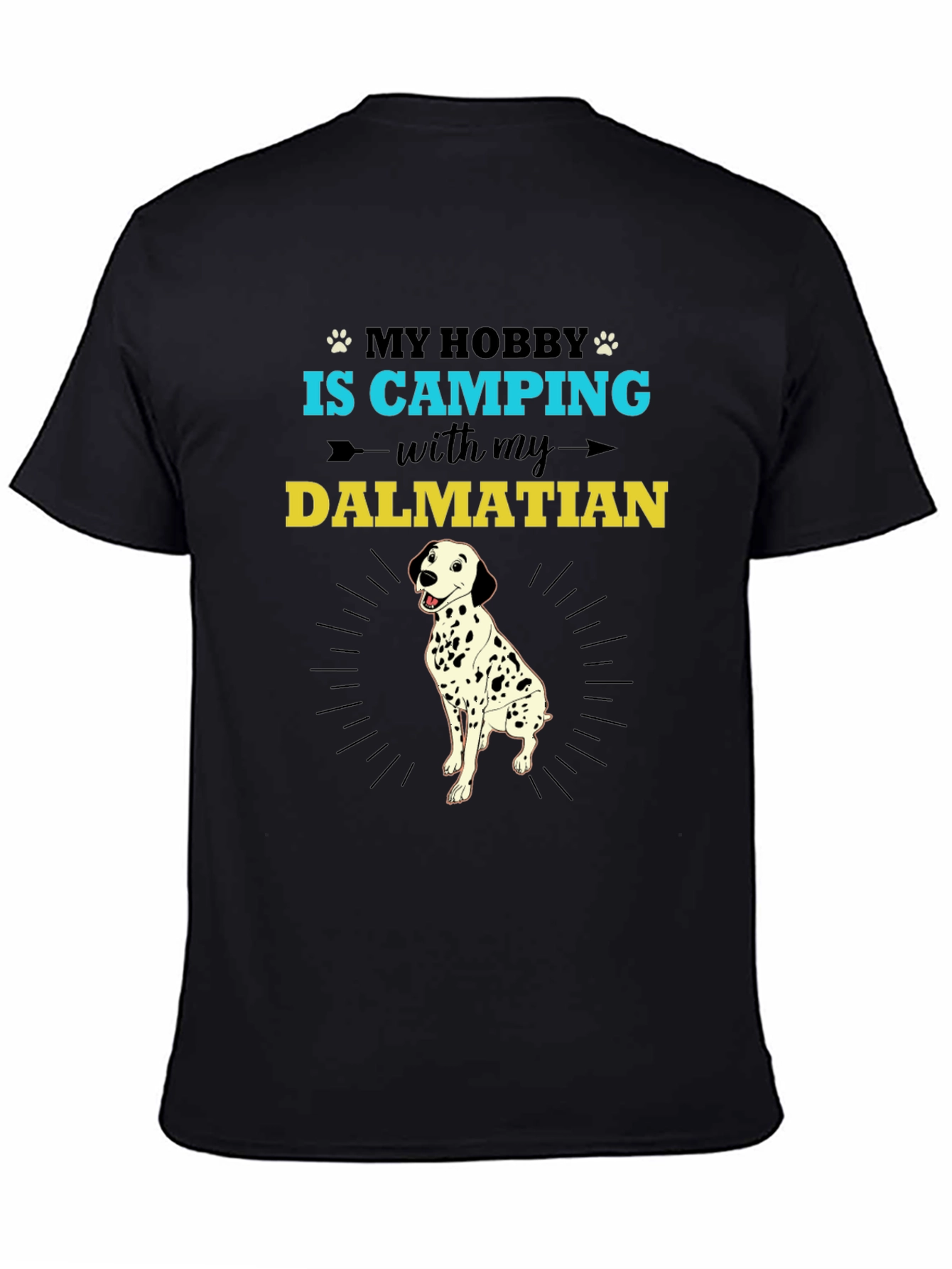 Camping Dalmatian Graphic Tee