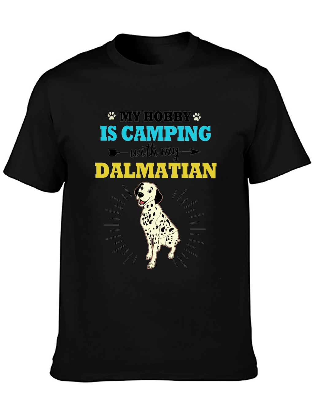 Camping Dalmatian Graphic Tee
