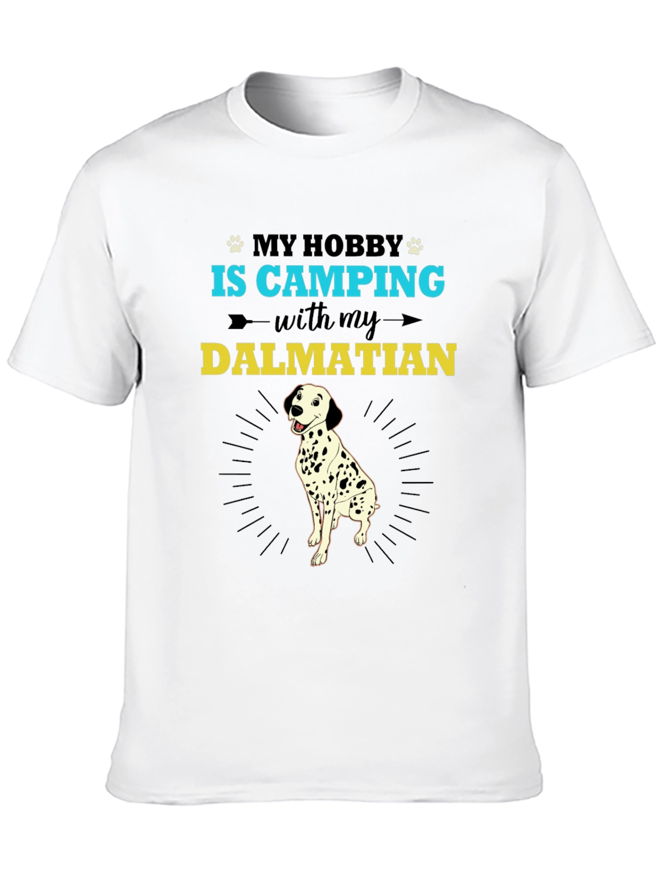 Camping Dalmatian Graphic Tee