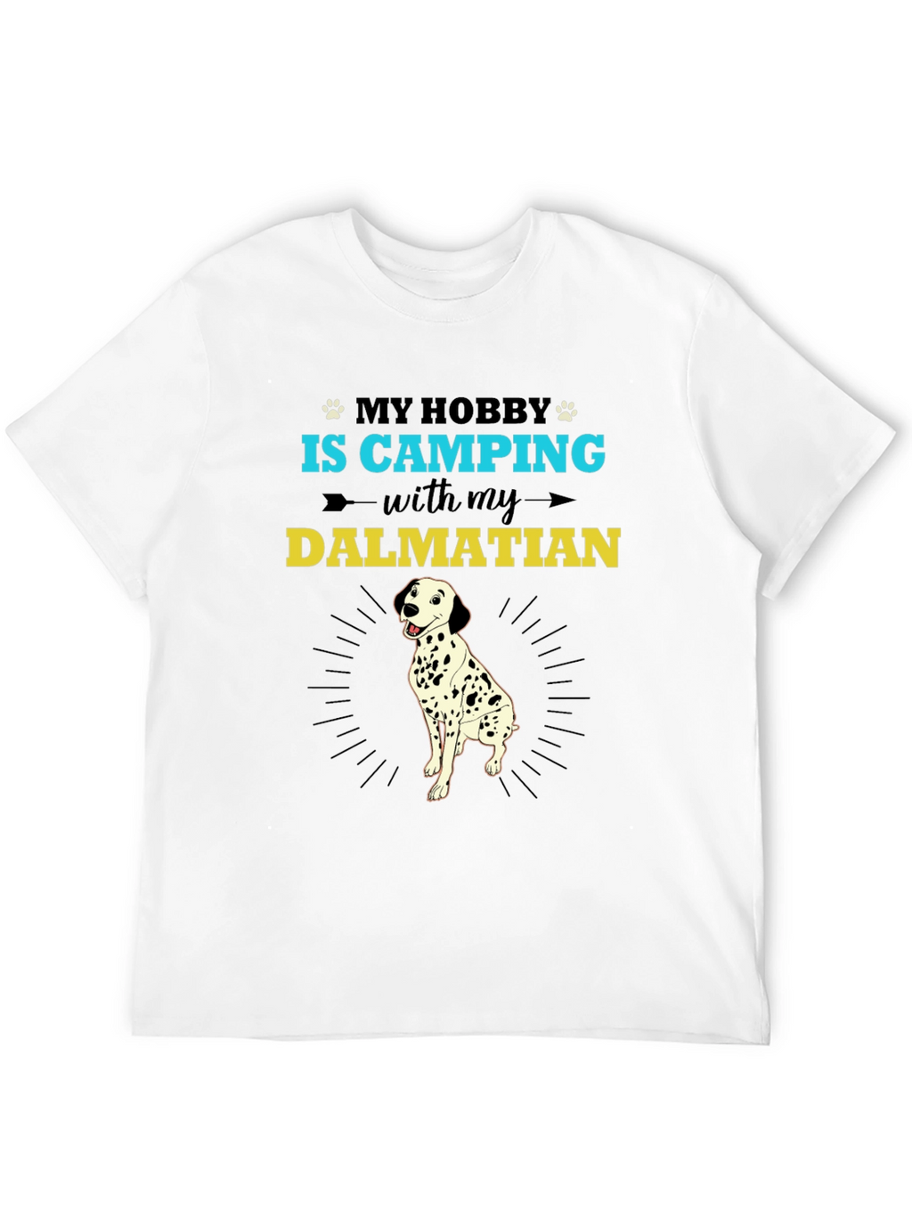 Camping Dalmatian Graphic Tee