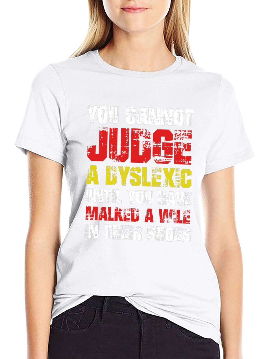 Dyslexia Awareness T-Shirt - Walk A Mile