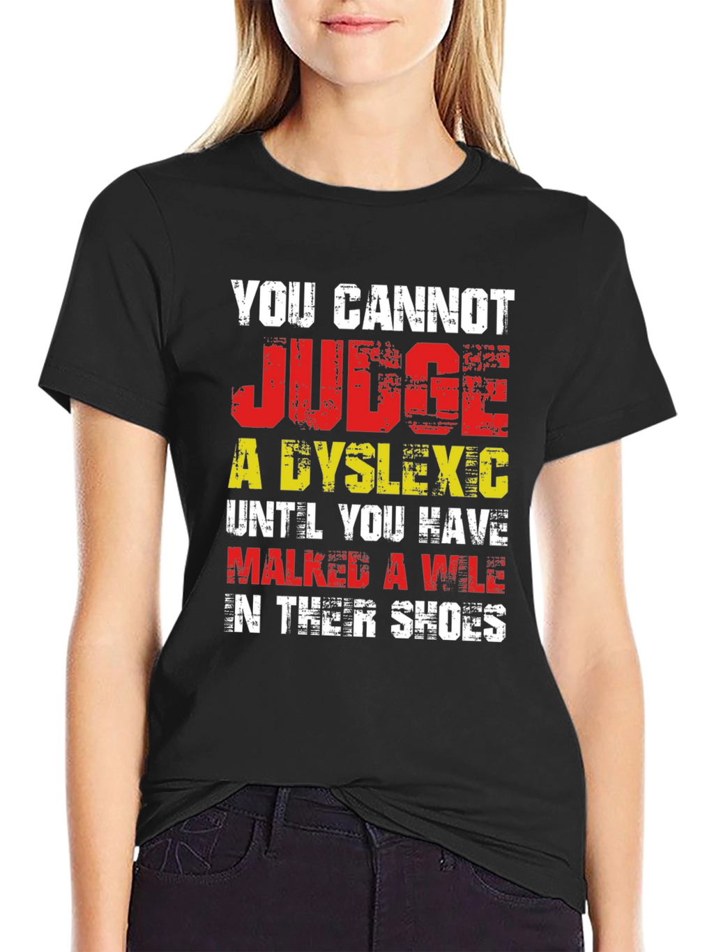 Dyslexia Awareness T-Shirt - Walk A Mile