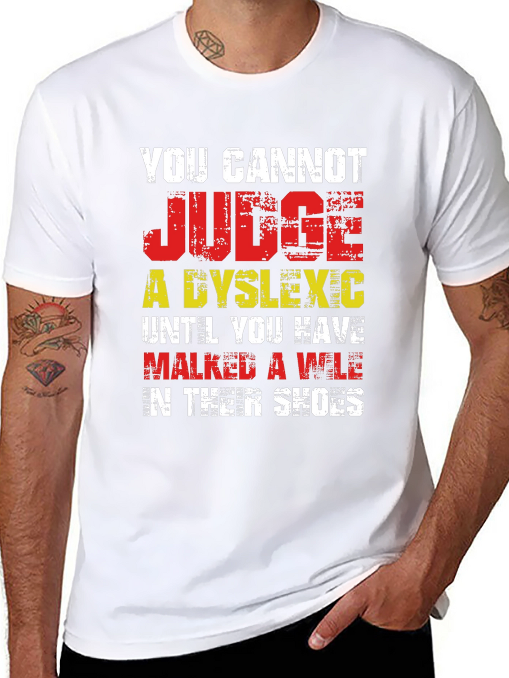 Dyslexia Awareness T-Shirt - Walk A Mile