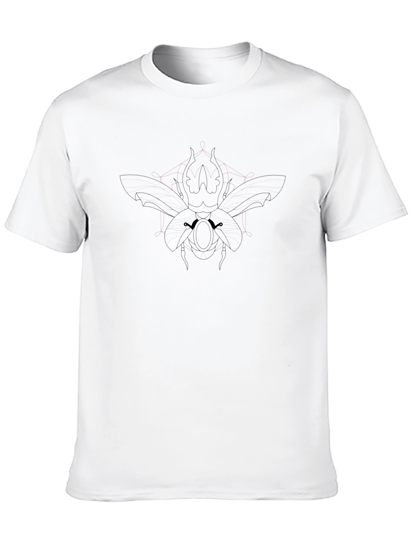 Modern Black T-Shirt with Beetle Graphic