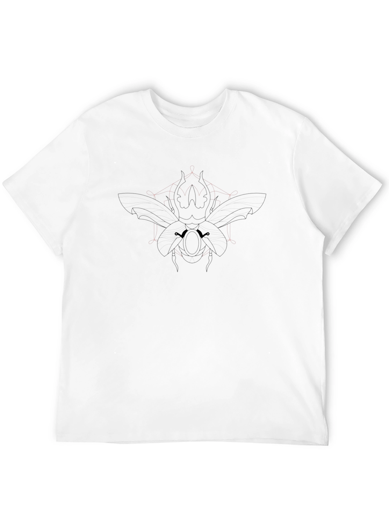 Modern Black T-Shirt with Beetle Graphic