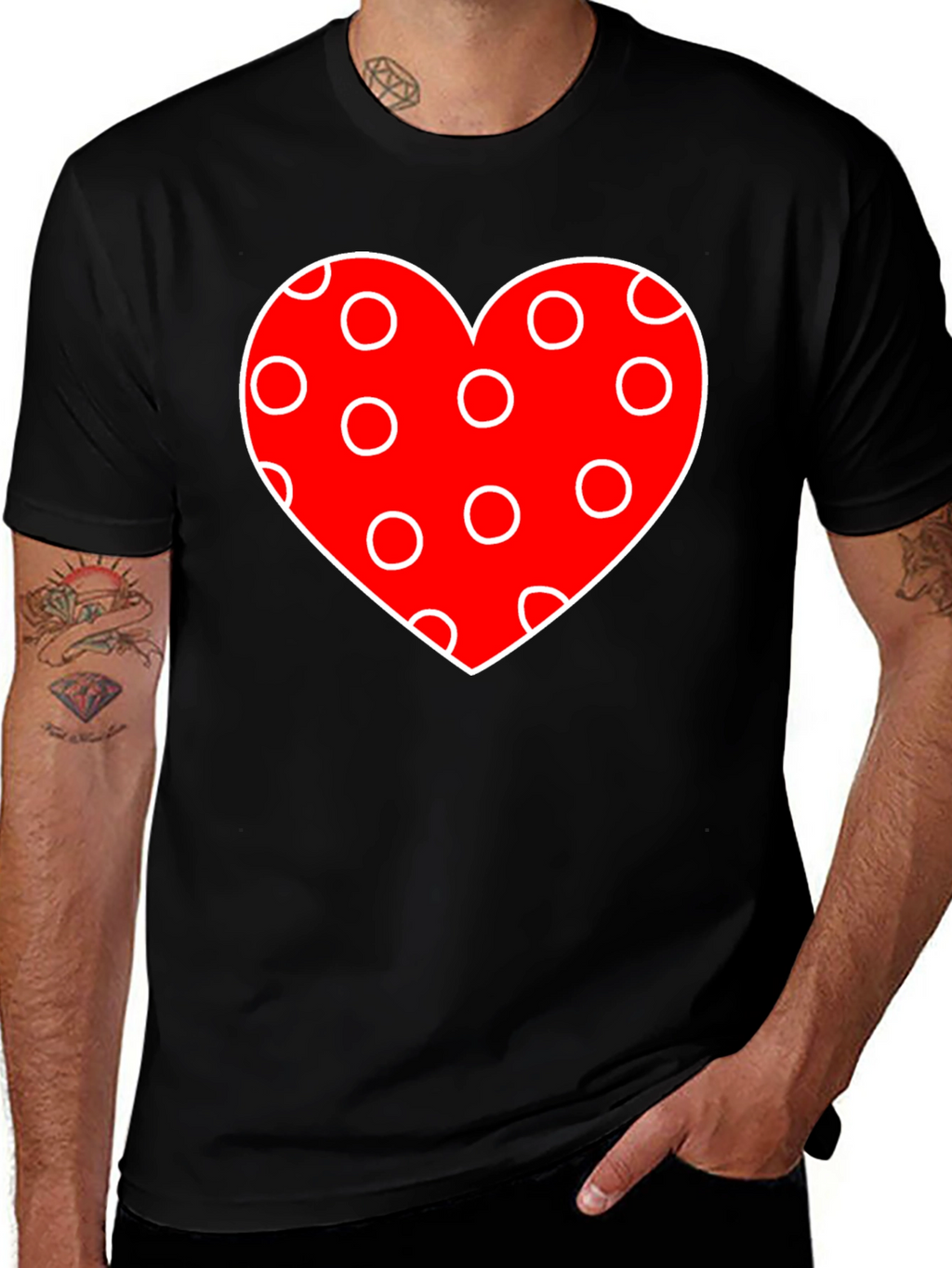 Heart Polka Dot Valentines Day T-Shirt