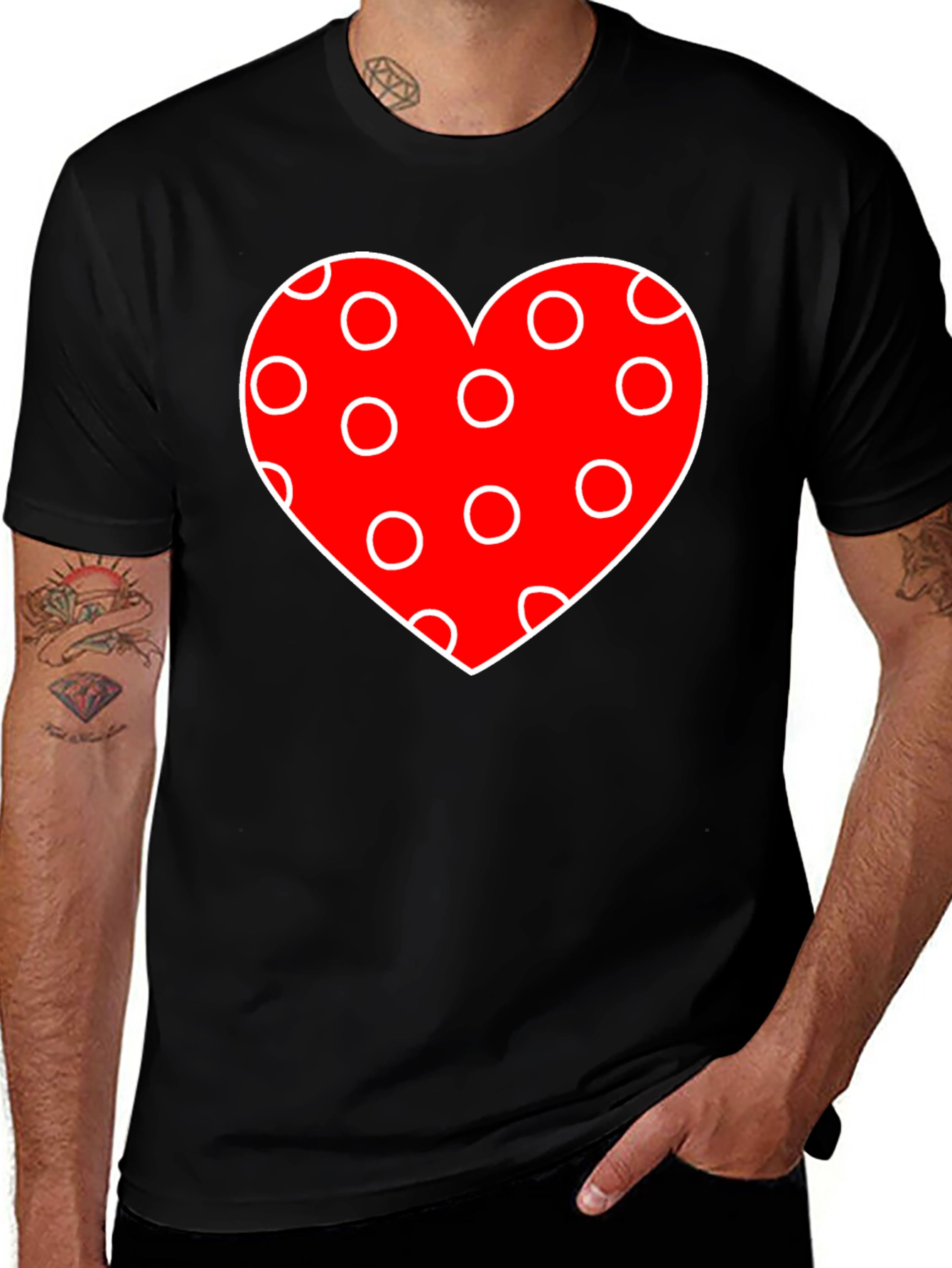 Heart Polka Dot Valentines Day T-Shirt