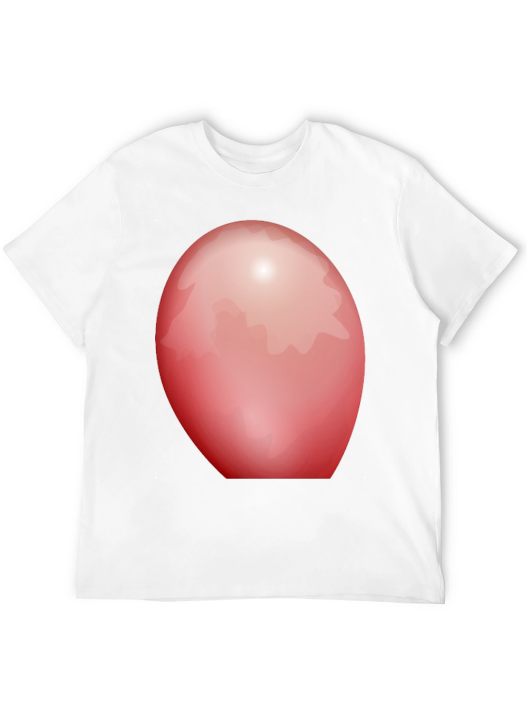 Red Oval Graphic Black T-Shirt