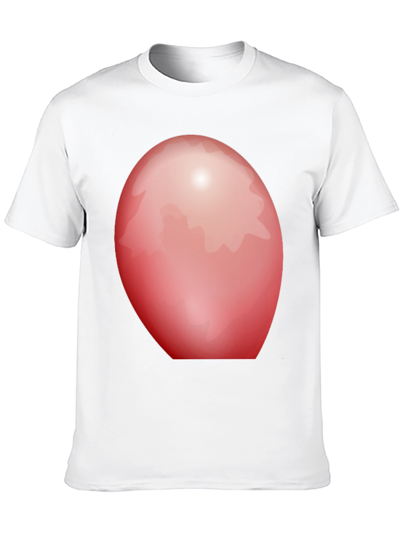 Red Oval Graphic Black T-Shirt