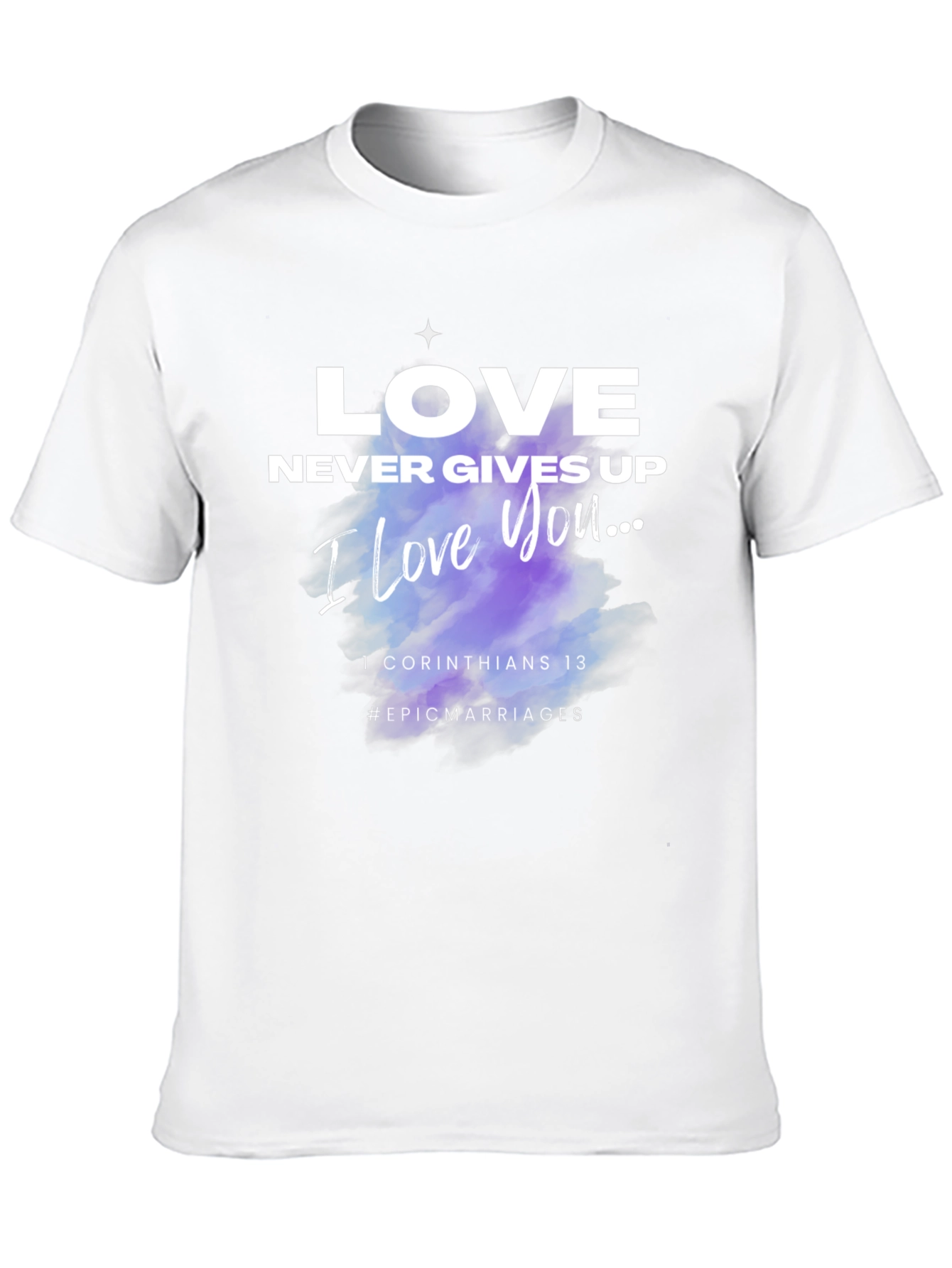 Love Never Gives Up Black T-Shirt