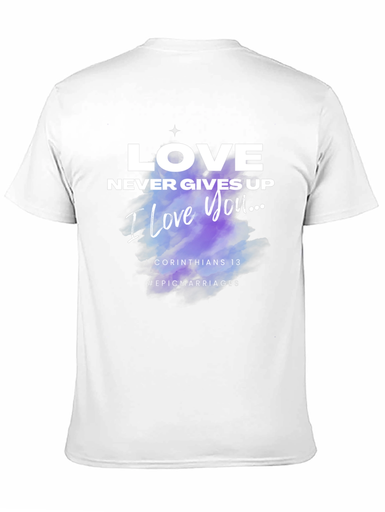 Love Never Gives Up Black T-Shirt