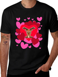 Reindeer Love Heart Valentines Day T-Shirt