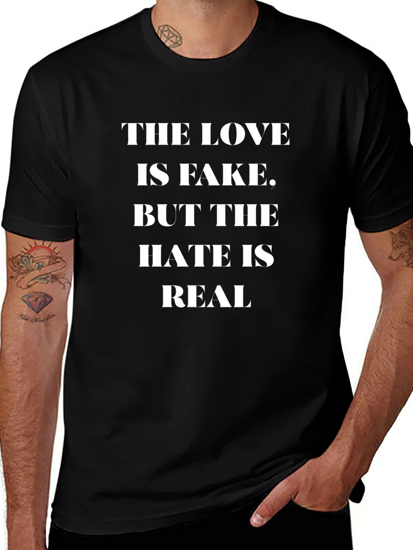The Love is Fake Tee - Funny Graphic T-Shirt