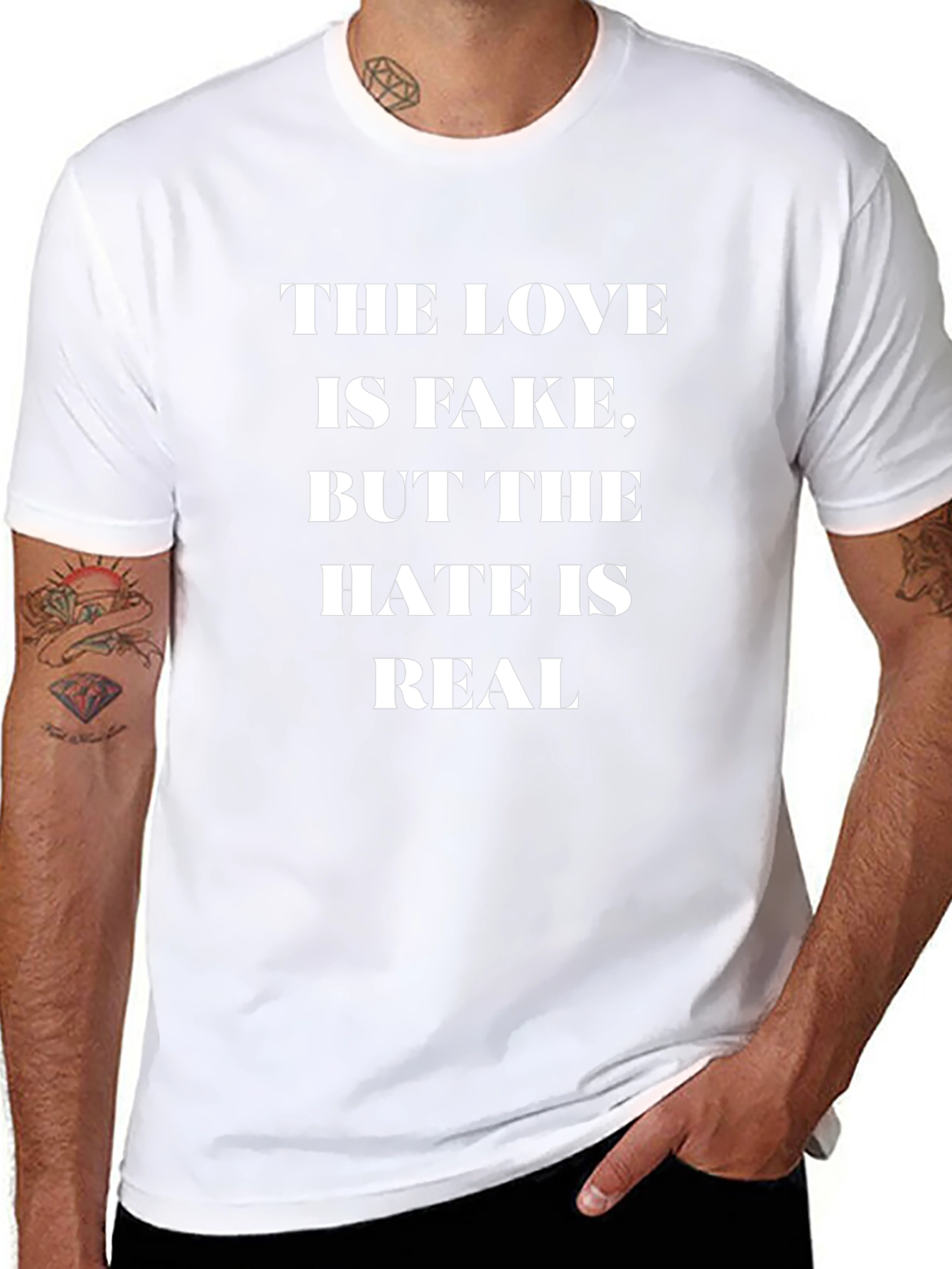 The Love is Fake Tee - Funny Graphic T-Shirt