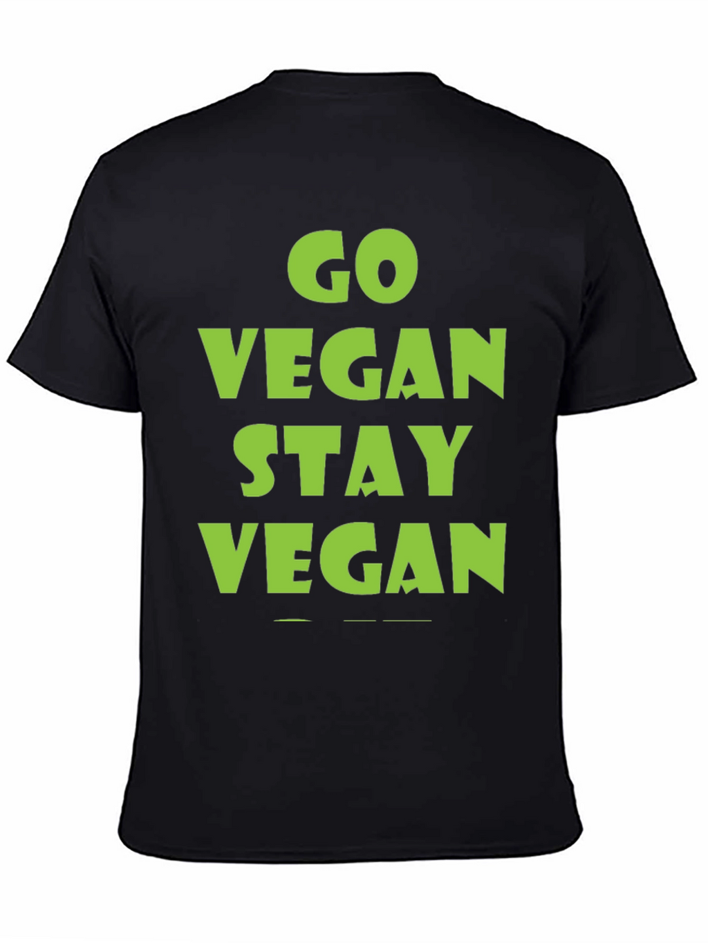 Go Vegan Stay Vegan Black T-Shirt