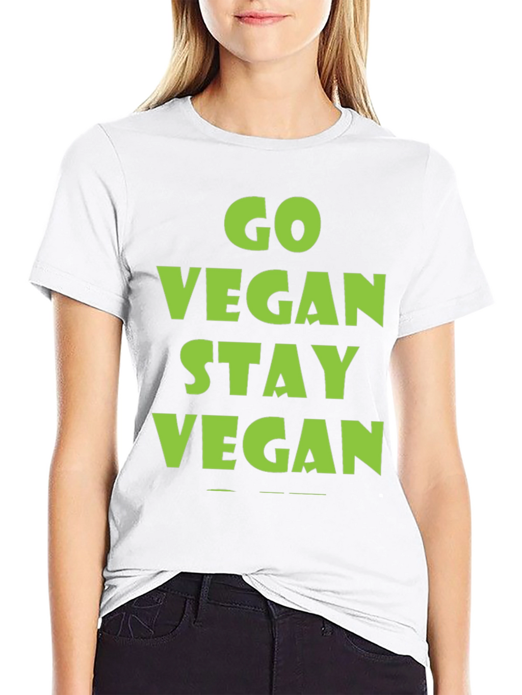 Go Vegan Stay Vegan Black T-Shirt