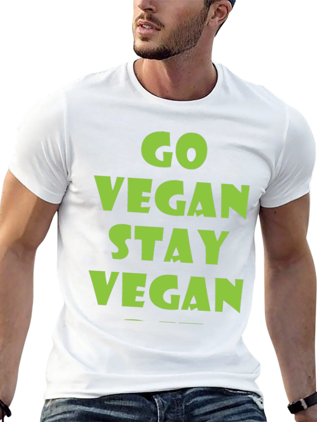 Go Vegan Stay Vegan Black T-Shirt