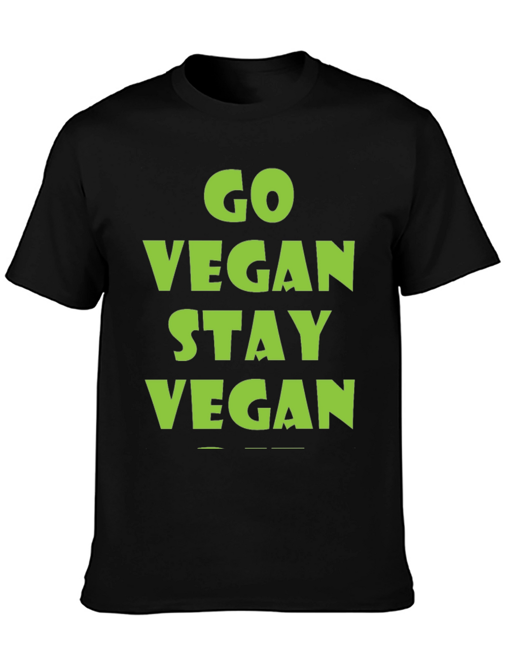 Go Vegan Stay Vegan Black T-Shirt