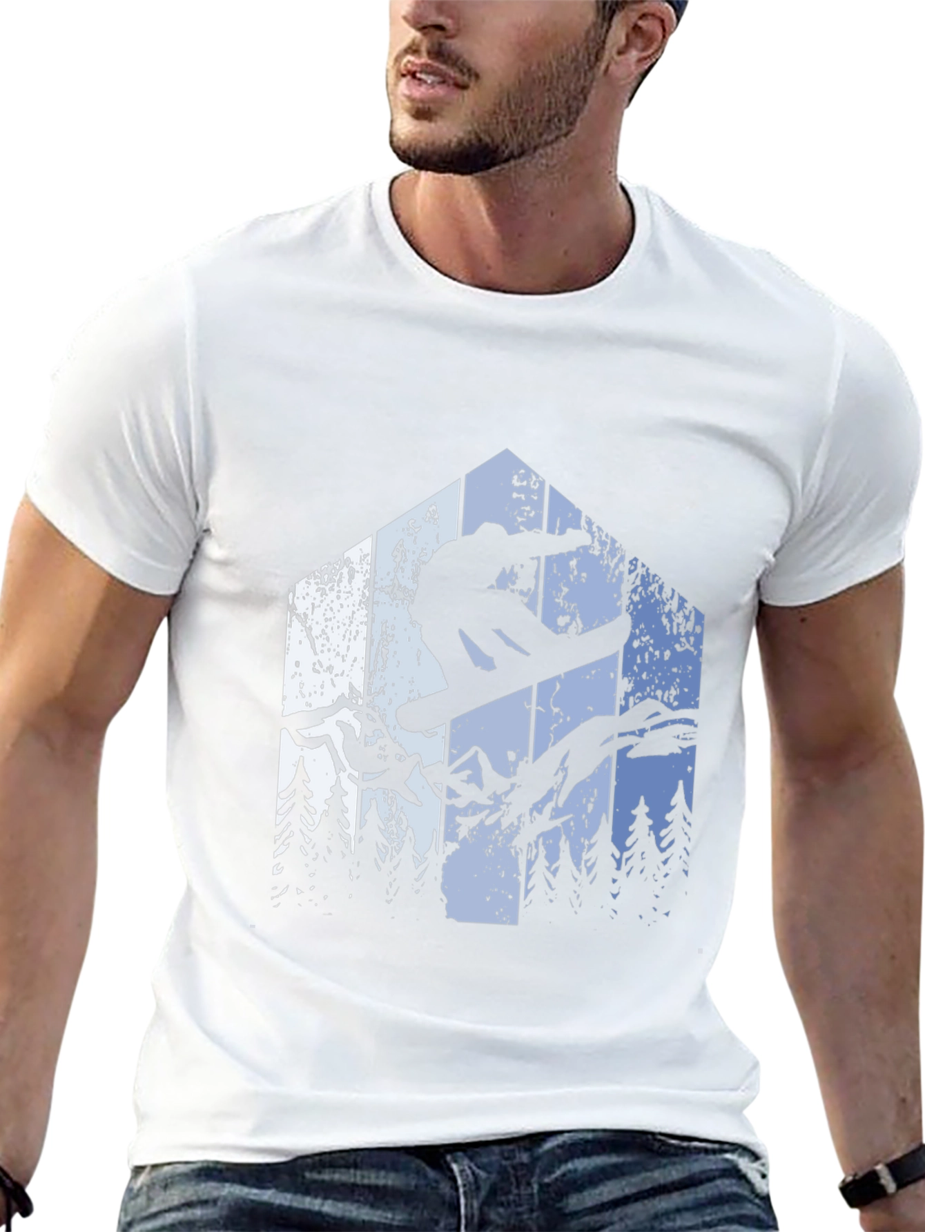 Snowboarding T-Shirt - Mountain Adventure Tee