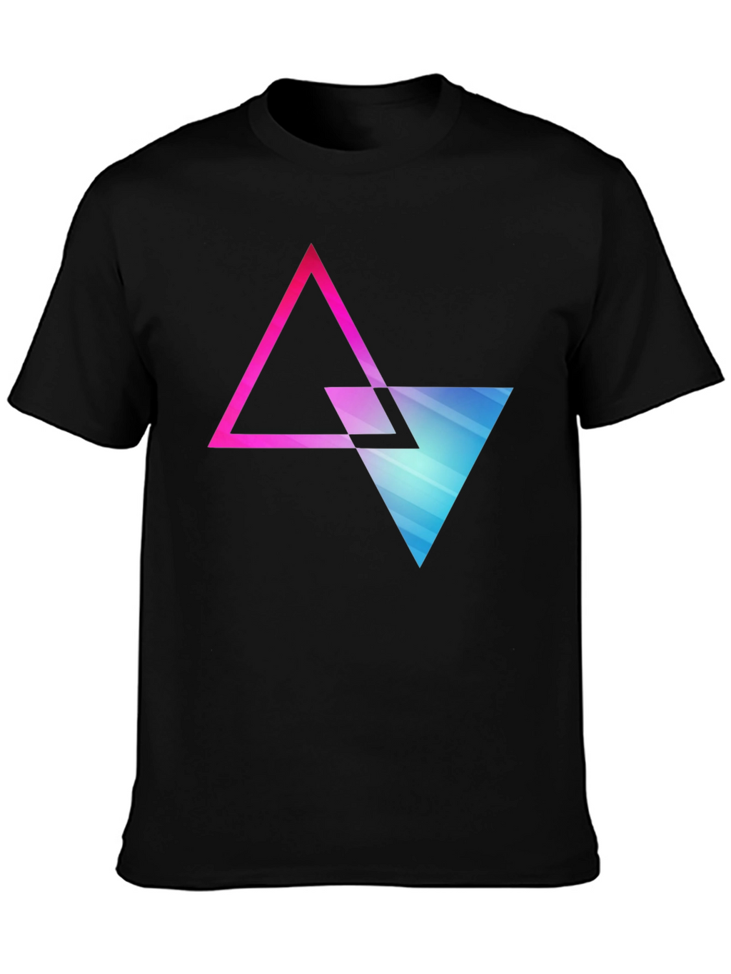 Geometric Triangle Graphic Tee - Modern Style