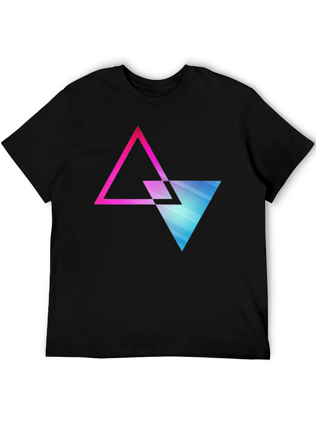 Geometric Triangle Graphic Tee - Modern Style
