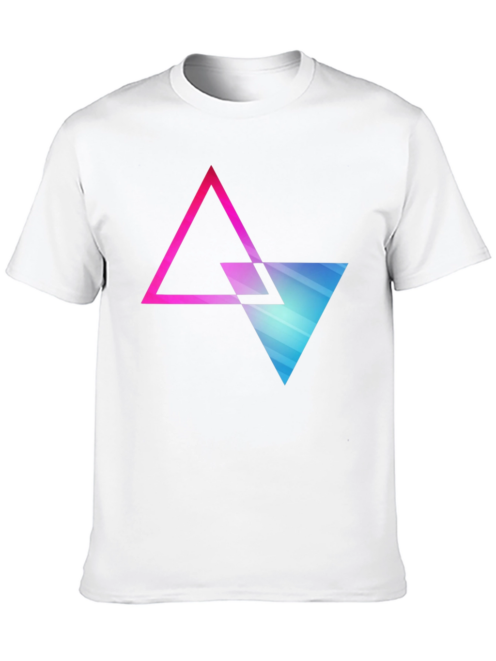 Geometric Triangle Graphic Tee - Modern Style