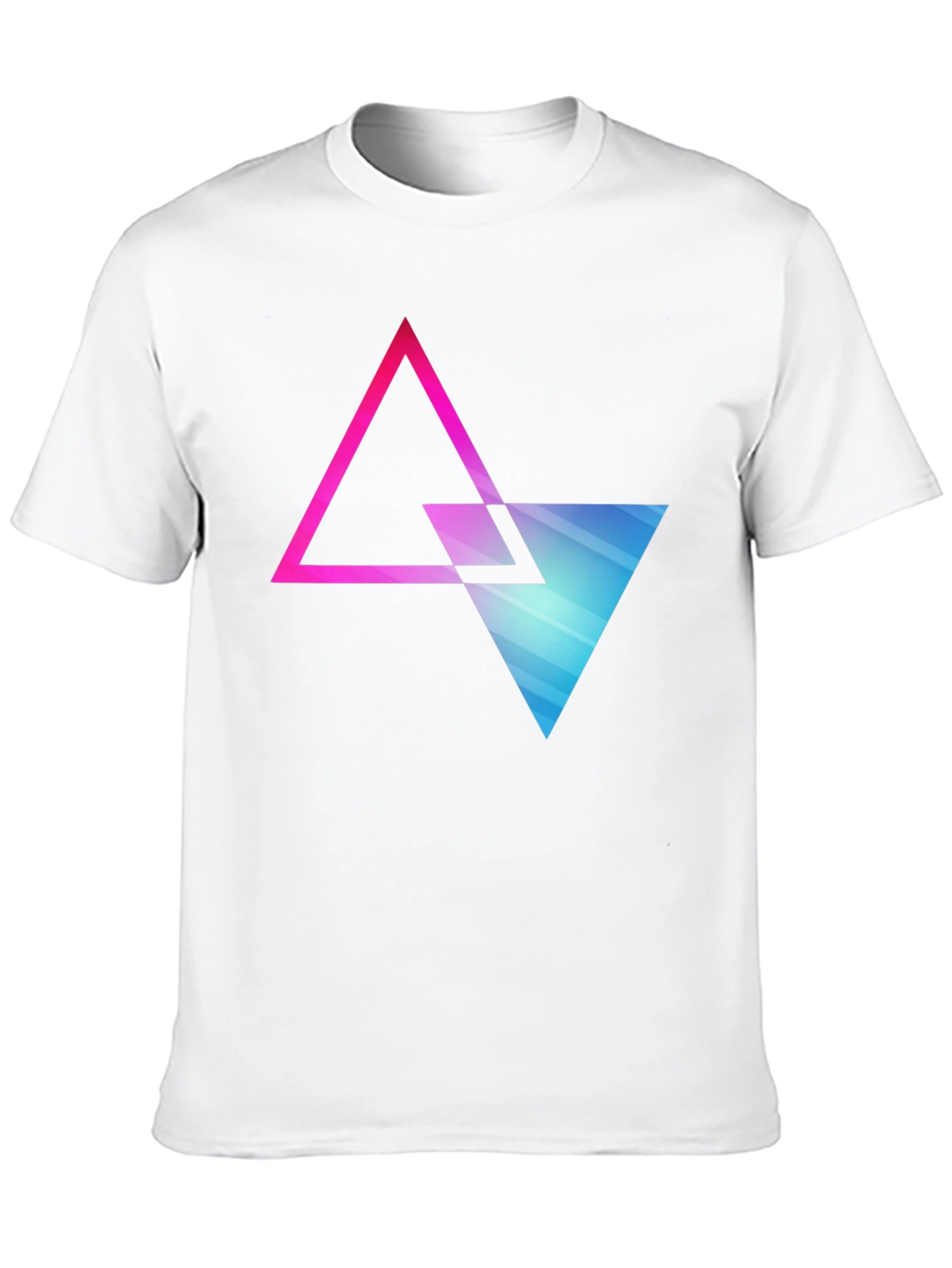 Geometric Triangle Graphic Tee - Modern Style