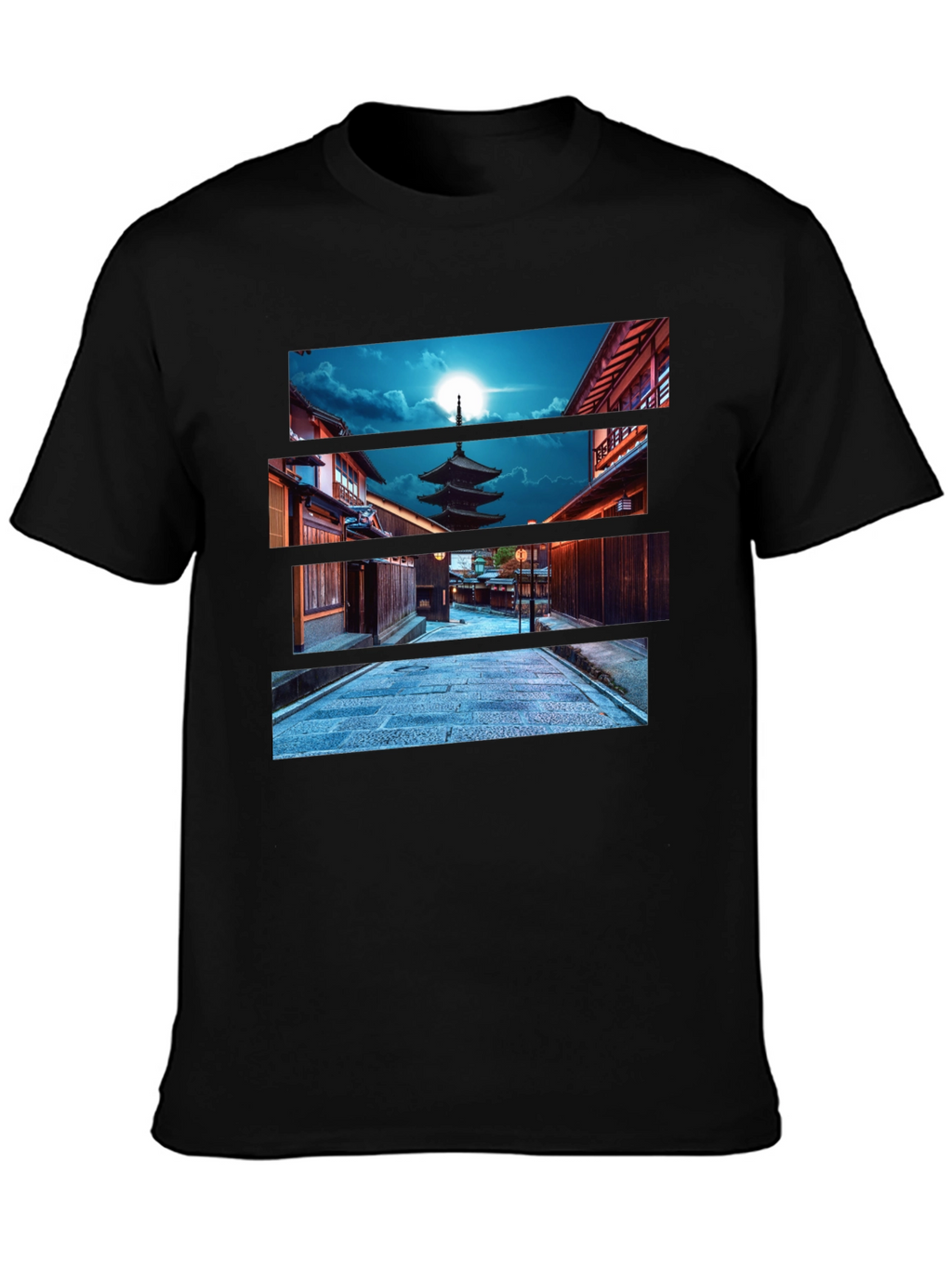 Japanese Pagoda Night T-Shirt