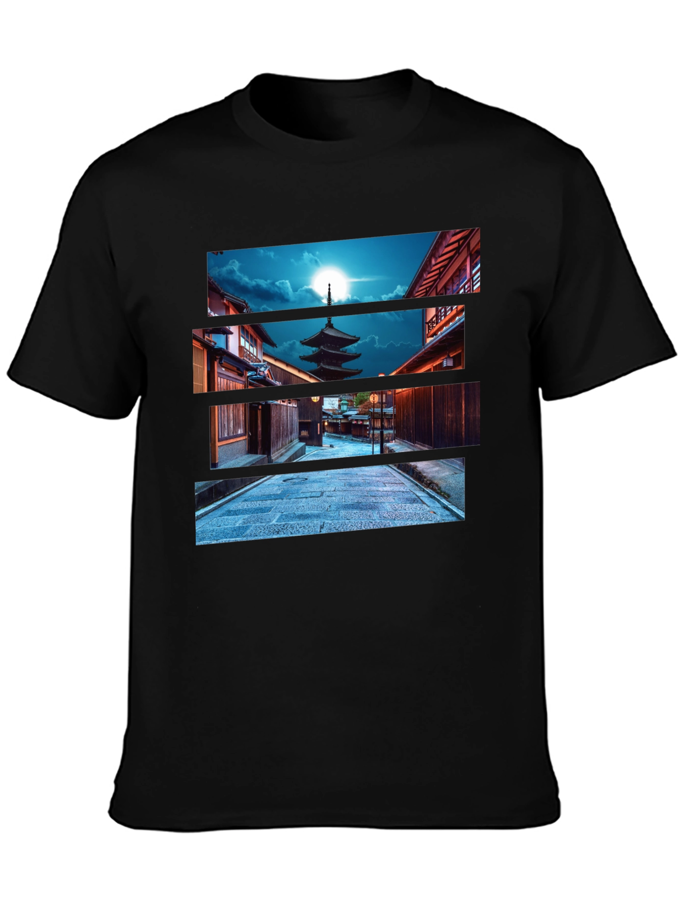 Japanese Pagoda Night T-Shirt