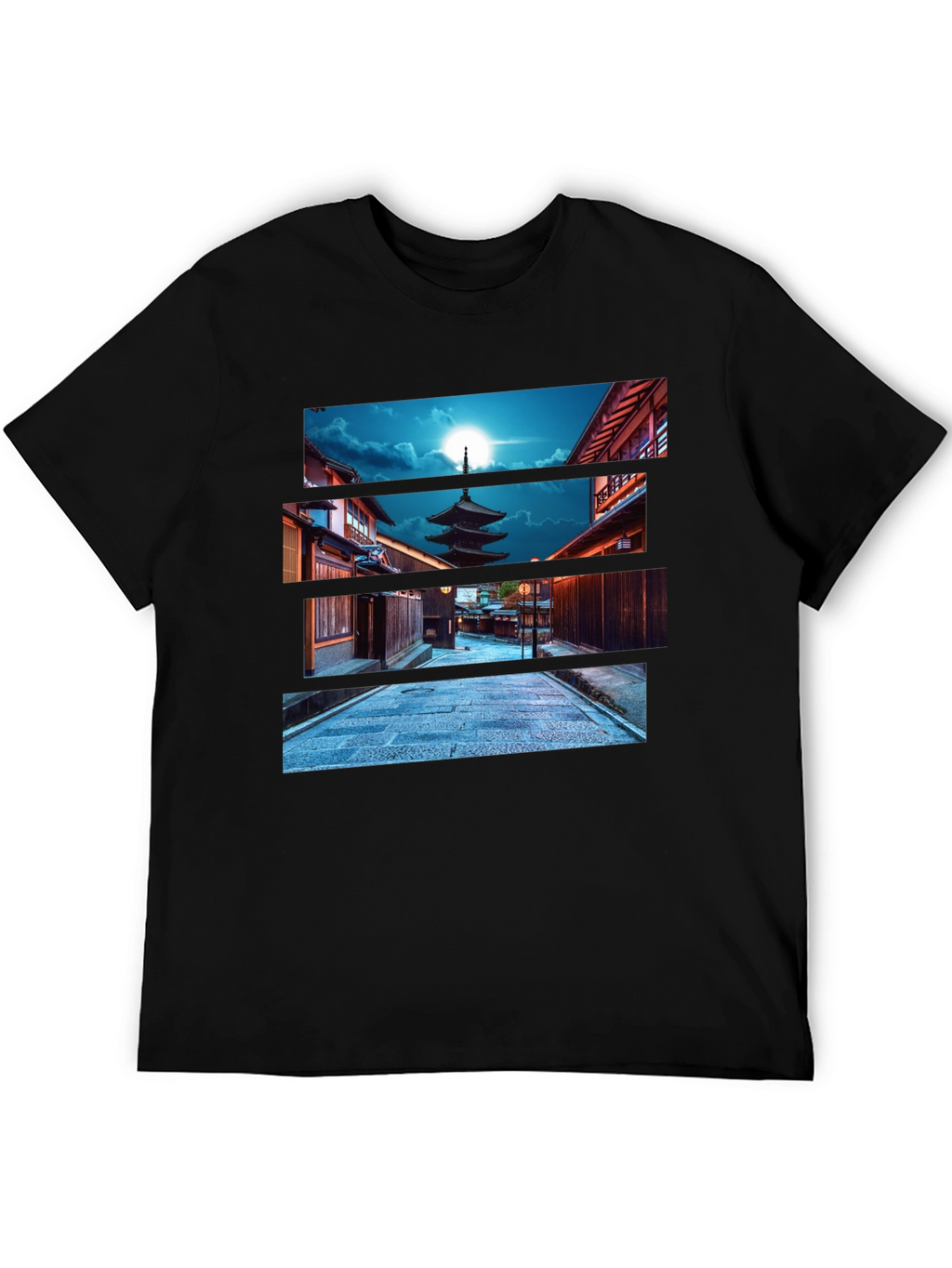 Japanese Pagoda Night T-Shirt