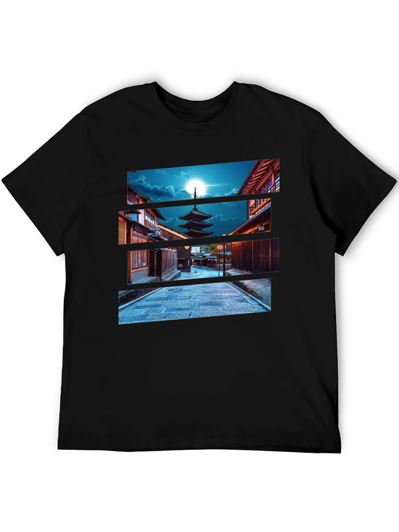 Japanese Pagoda Night T-Shirt