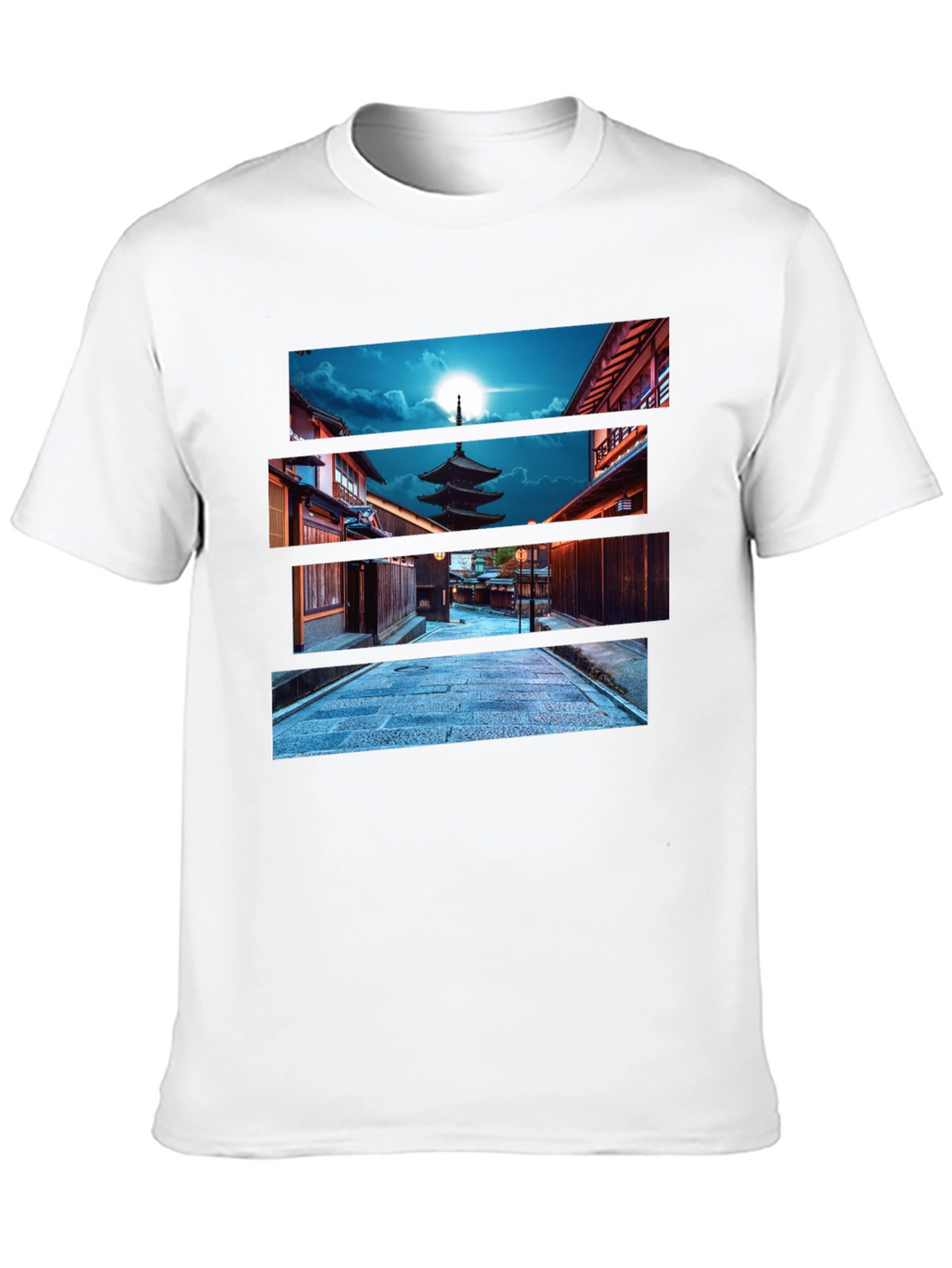 Japanese Pagoda Night T-Shirt