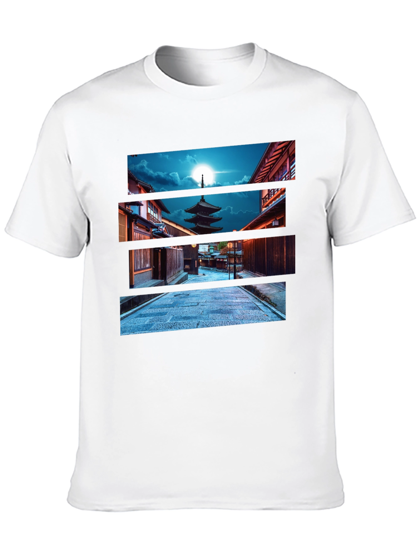 Japanese Pagoda Night T-Shirt