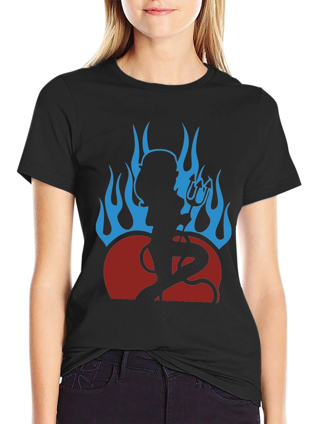 Devil Girl Graphic Tee - Black