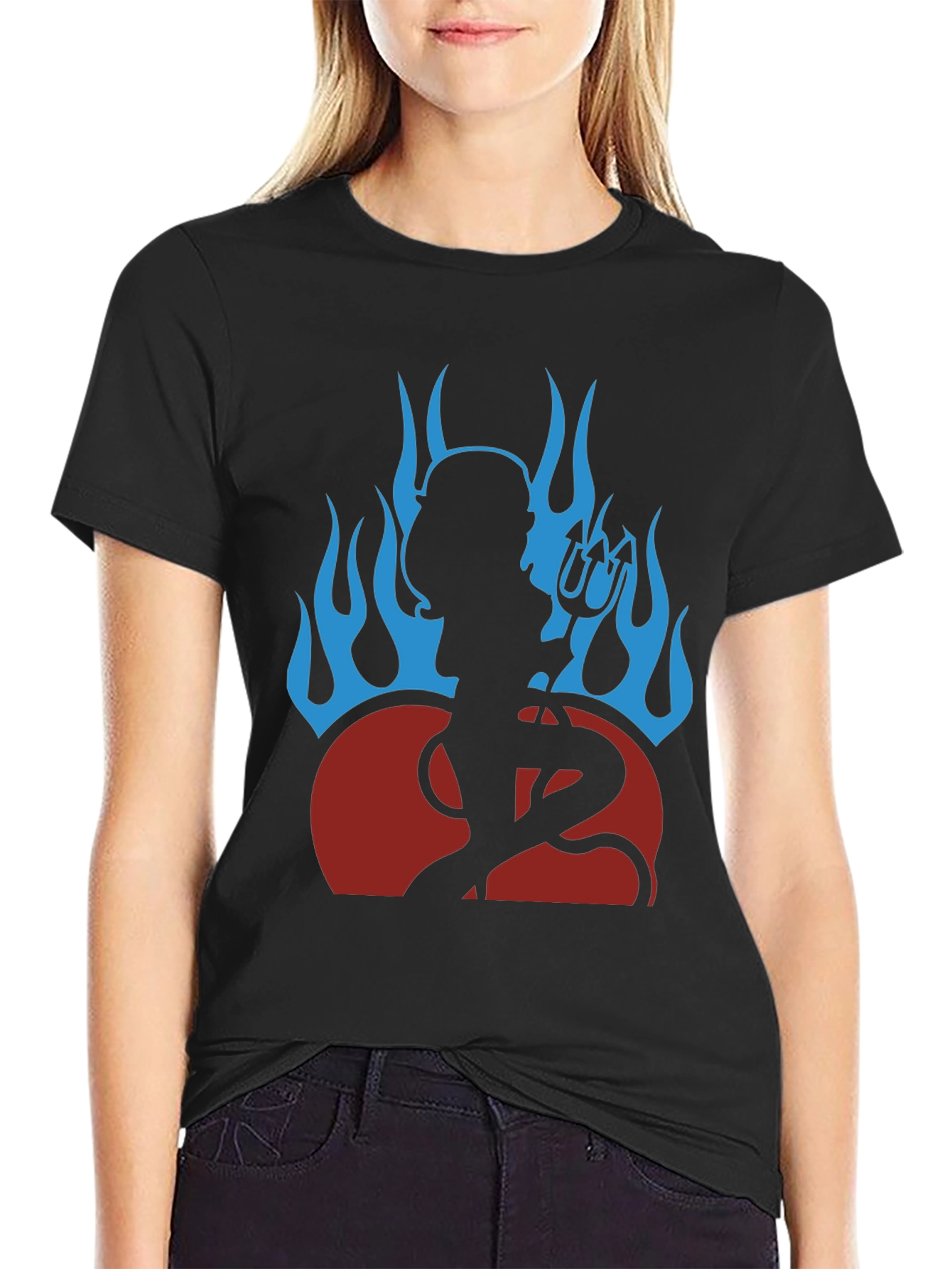 Devil Girl Graphic Tee - Black