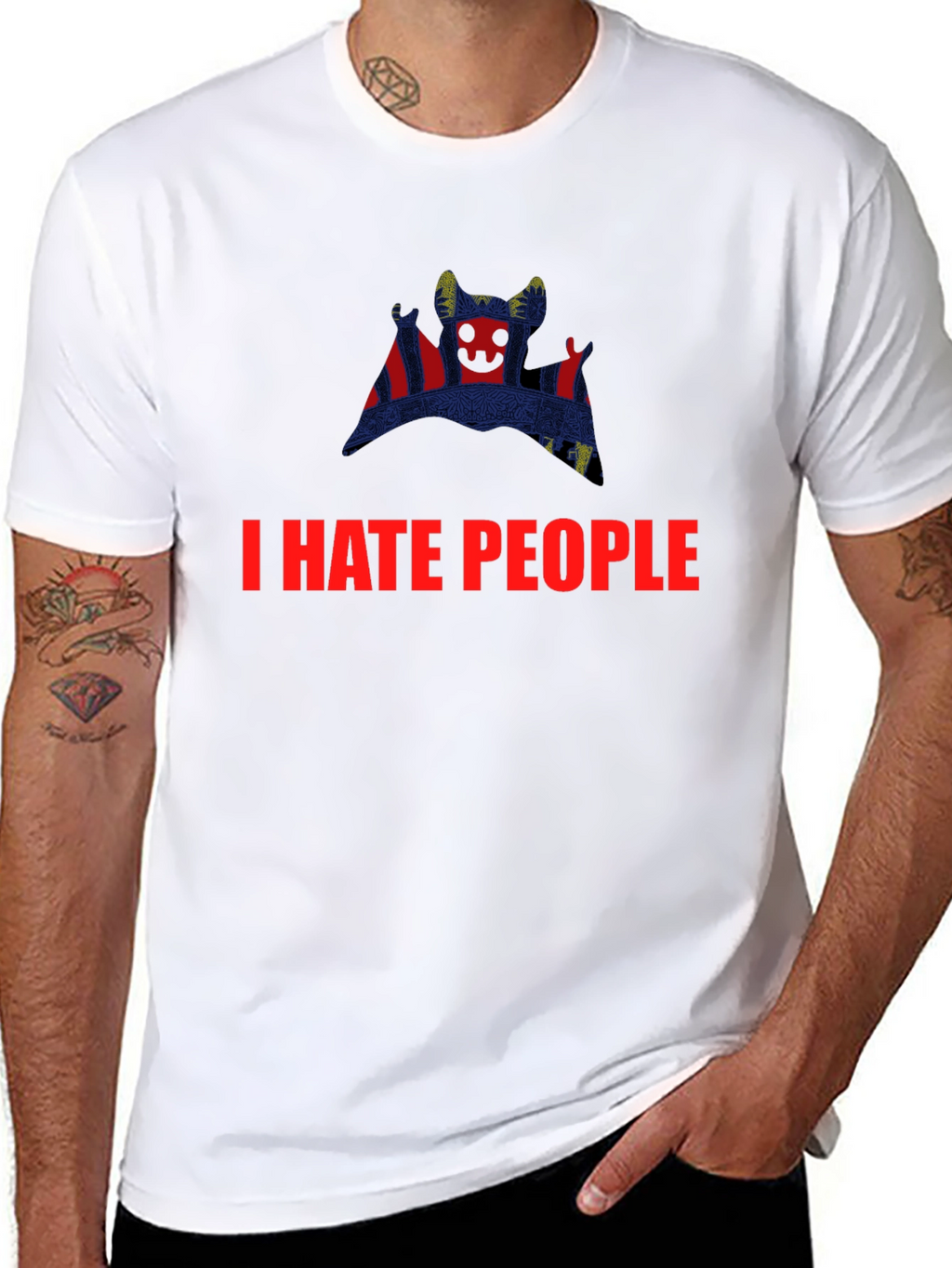 I HATE PEOPLE Graphic Tee - Unique Design