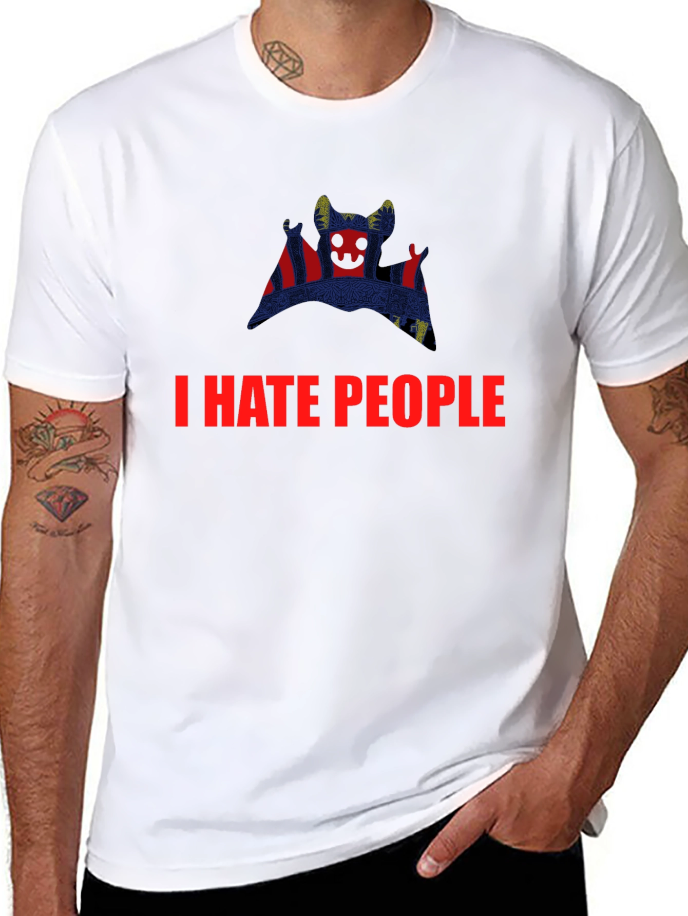 I HATE PEOPLE Graphic Tee - Unique Design