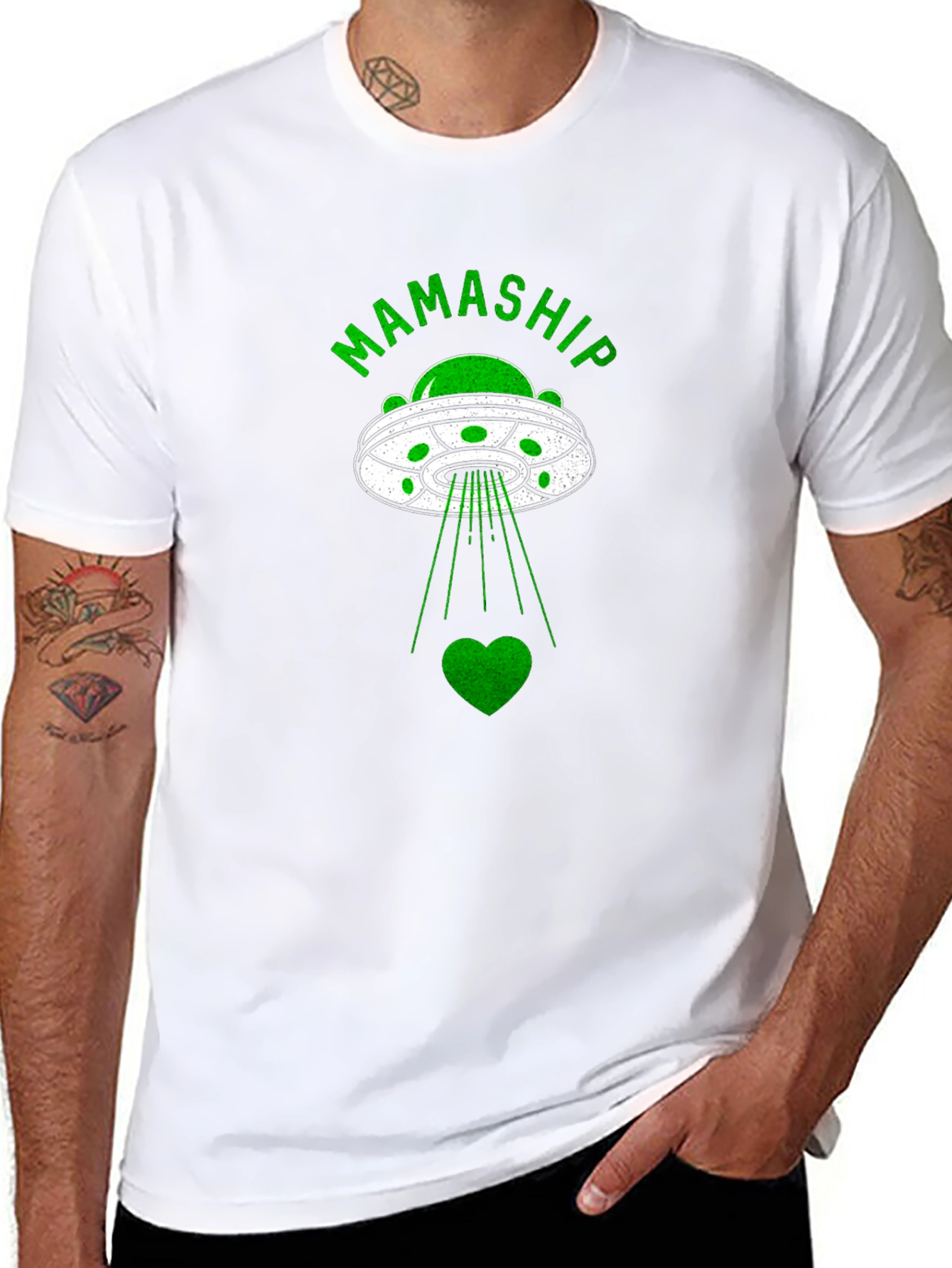Mamaship UFO Heartbeam Graphic T-Shirt