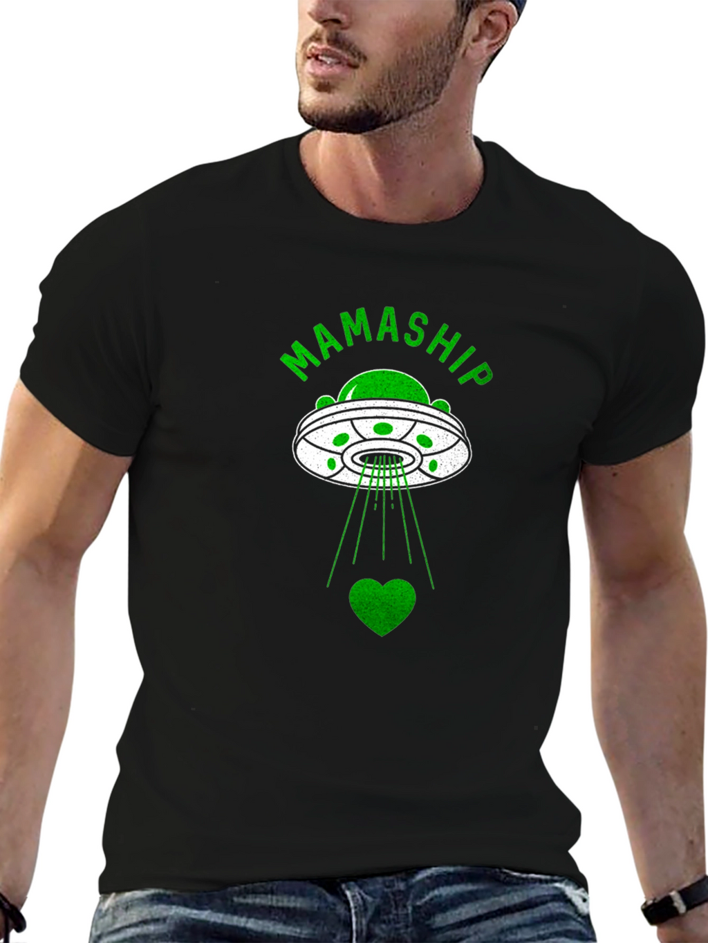 Mamaship UFO Heartbeam Graphic T-Shirt