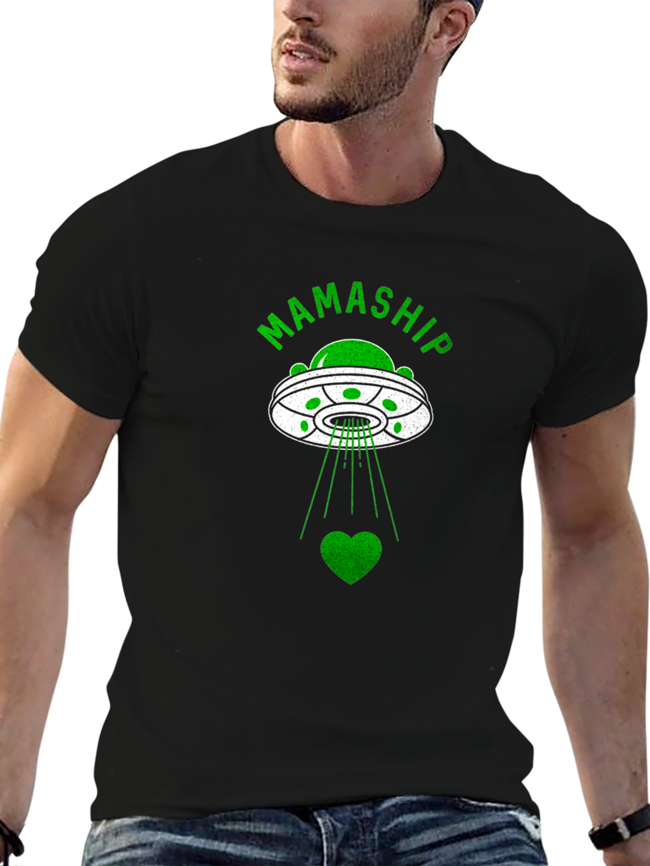 Mamaship UFO Heartbeam Graphic T-Shirt