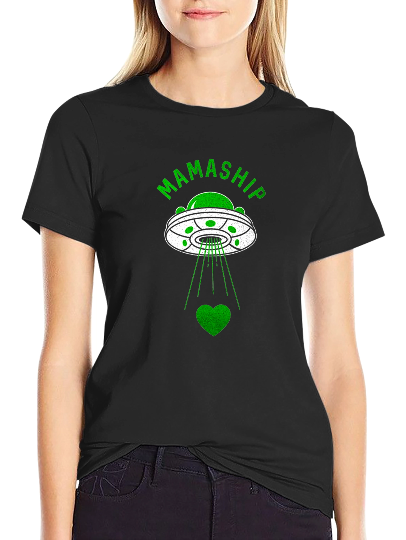 Mamaship UFO Heartbeam Graphic T-Shirt