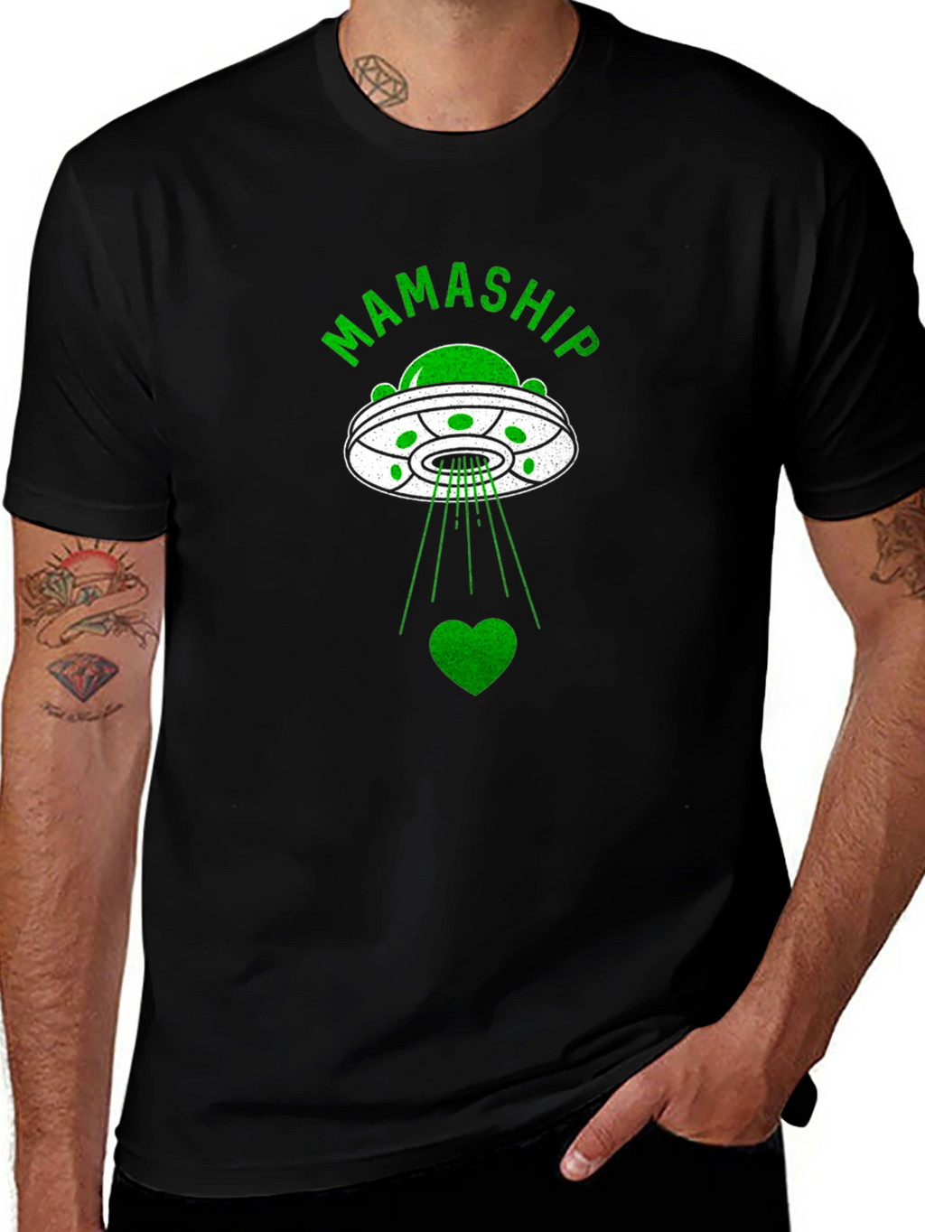 Mamaship UFO Heartbeam Graphic T-Shirt