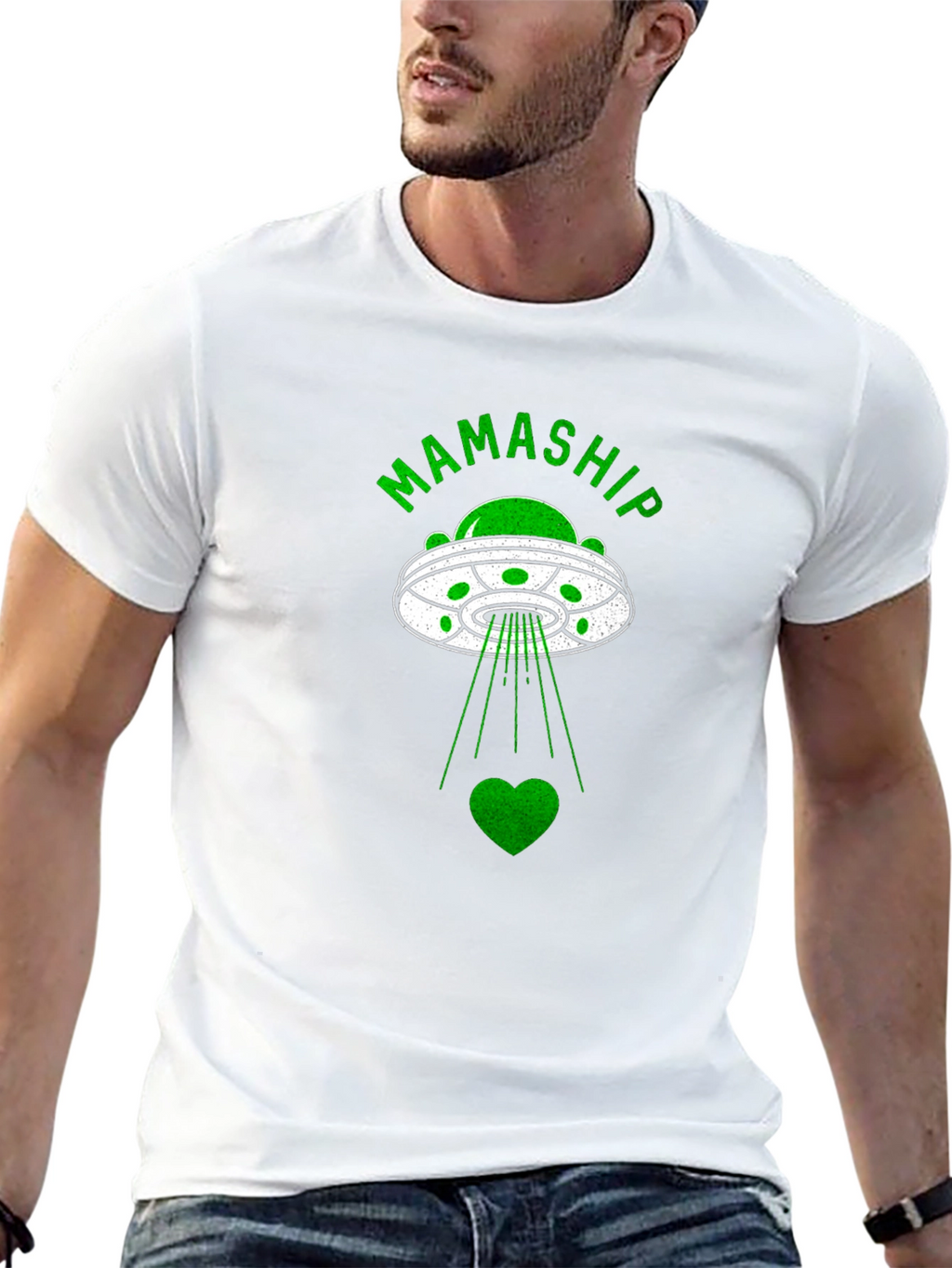 Mamaship UFO Heartbeam Graphic T-Shirt