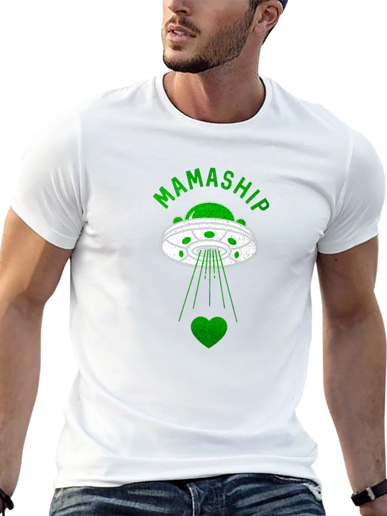 Mamaship UFO Heartbeam Graphic T-Shirt