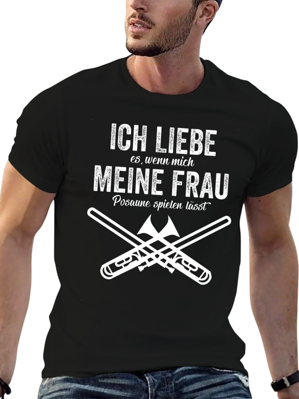 I Love My Wife Trombone Player Mens T-Shirt