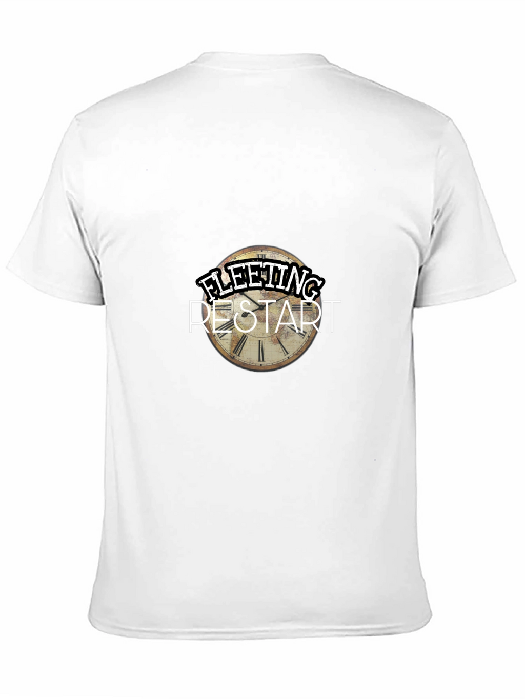 Fleeting Restart Graphic Print Black T-Shirt
