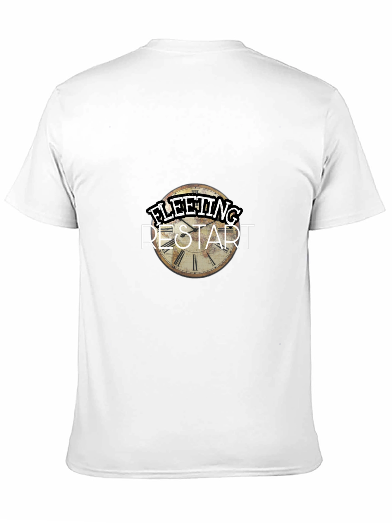 Fleeting Restart Graphic Print Black T-Shirt
